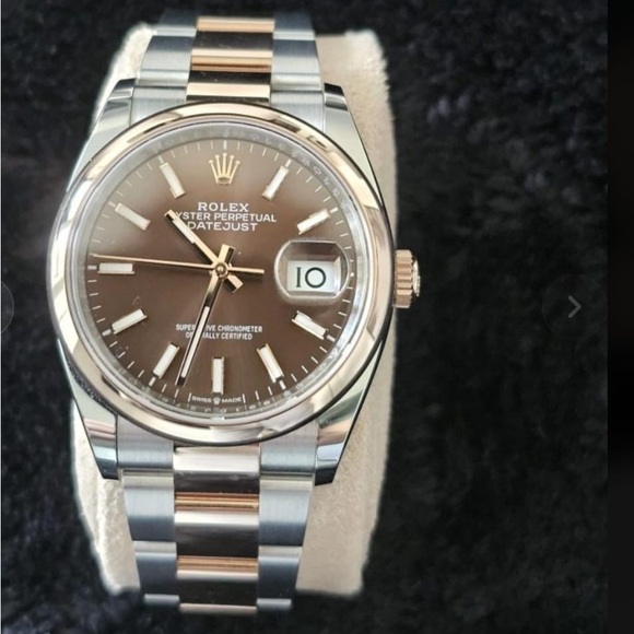 Rolex Other - Rolex Two-Tone Brown Dial Datejust with Rose Gold Accents